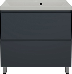 Style Line Тумба под раковину Манхэттен 80 Plus эмаль графит матовая – фотография-8